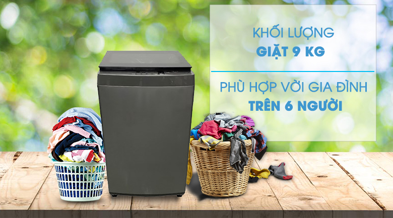 Khối lượng giặt 9 kg - máy giặt Toshiba 9 kg AW-K1005FV