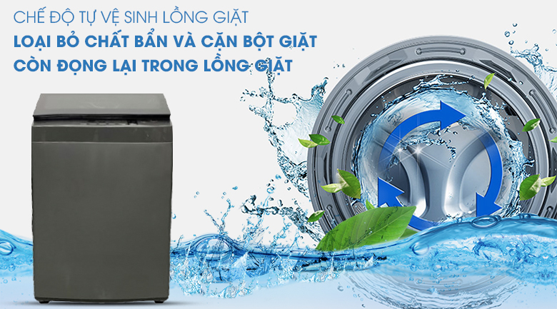 Vệ sinh lồng giặt - máy giặt Toshiba 9 kg AW-K1005FV