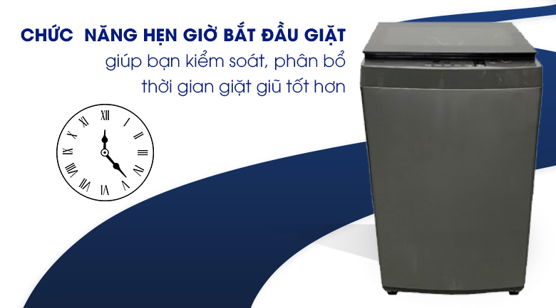 Hẹn giờ bắt đầu giặt - máy giặt Toshiba 9 kg AW-K1005FV
