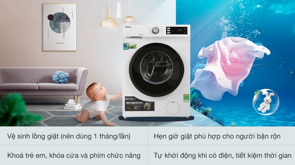 Máy giặt Toshiba Inverter 9.5 Kg TW-BK105S2V(WS) - 11