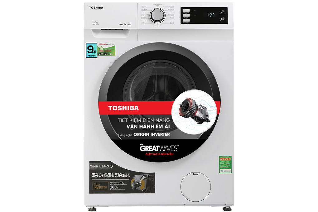 Máy giặt Toshiba Inverter 9.5 Kg TW-BK105S2V(WS) Màu Trắng