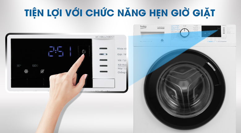 Máy giặt Beko Inverter 8 kg WCV8612XB0ST - 13