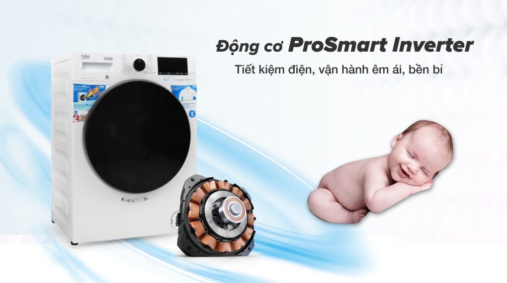 Máy giặt Beko Inverter 8 kg WCV8649XWST