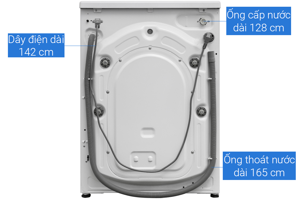Máy giặt Beko Inverter 8 kg WCV10649XWST Màu Trắng