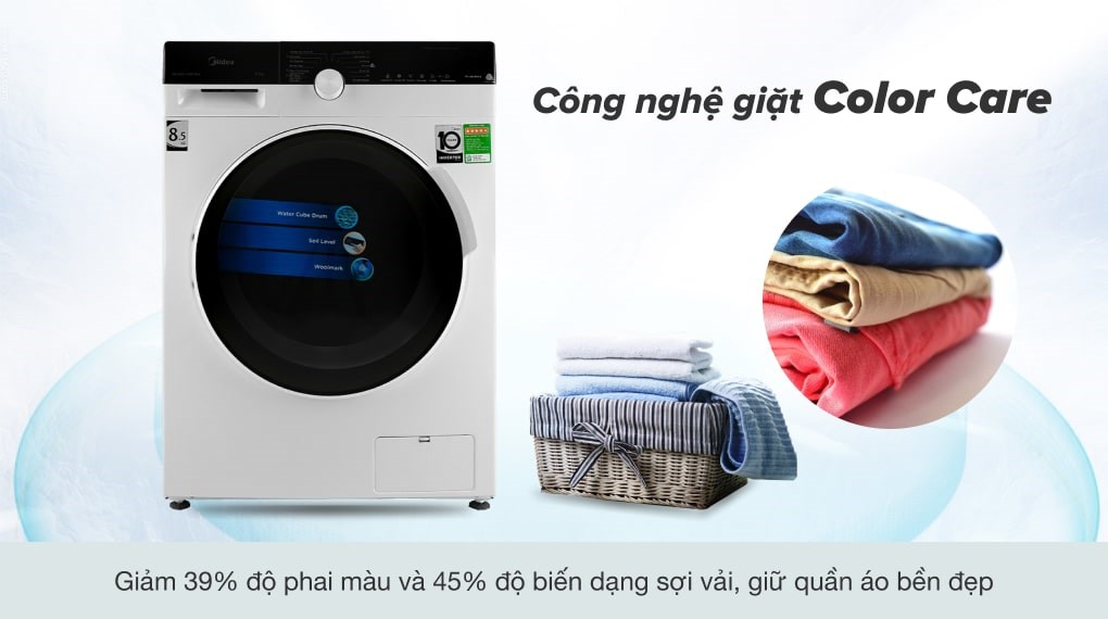 Máy giặt Midea Inverter 8.5 Kg MFK85-1401WK