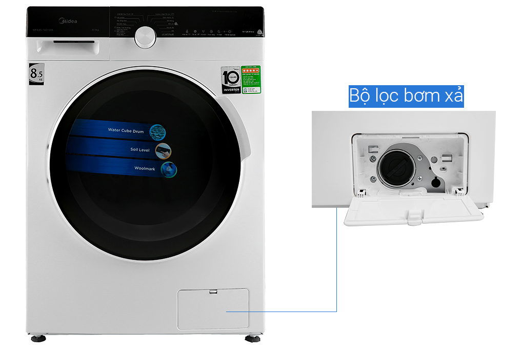 Máy giặt Midea Inverter 8.5 Kg MFK85-1401WK - 7
