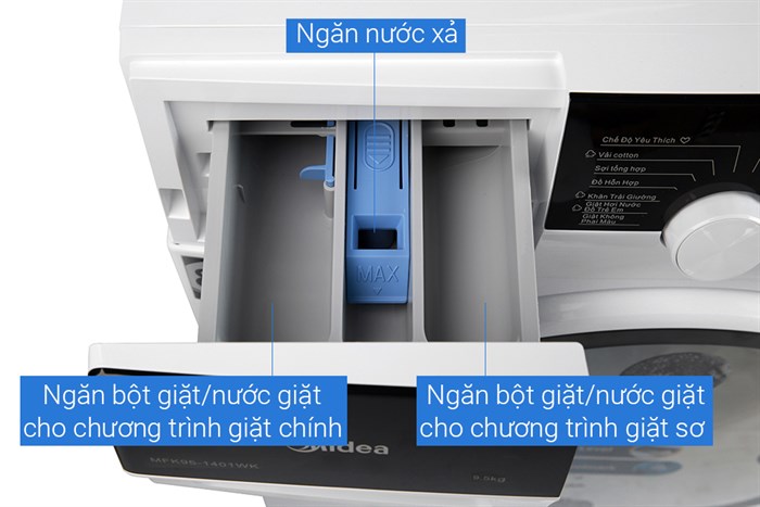 Máy giặt Midea Inverter 9.5 Kg MFK95-1401WK Màu Trắng