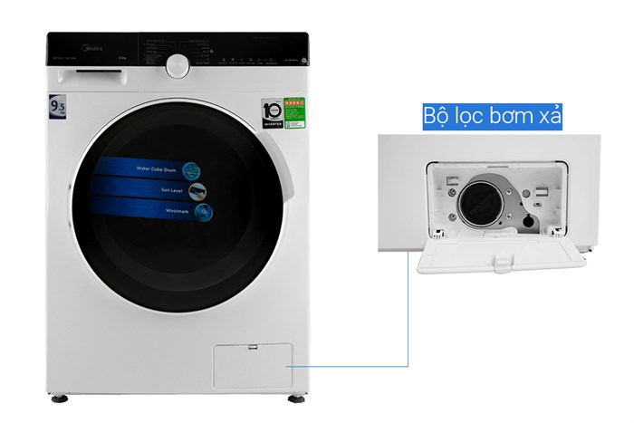 Máy giặt Midea Inverter 9.5 Kg MFK95-1401WK Màu Trắng