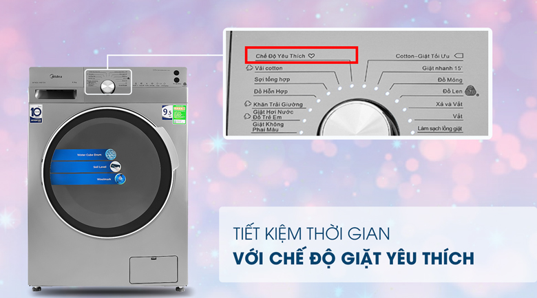 Máy giặt Midea Inverter 9.5 Kg MFK95-1401SK