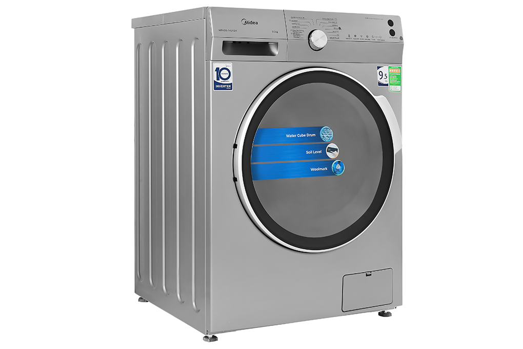 Máy giặt Midea Inverter 9.5 Kg MFK95-1401SK Màu Xám