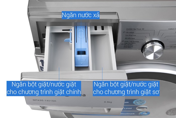 Máy giặt Midea Inverter 9.5 Kg MFK95-1401SK Màu Xám
