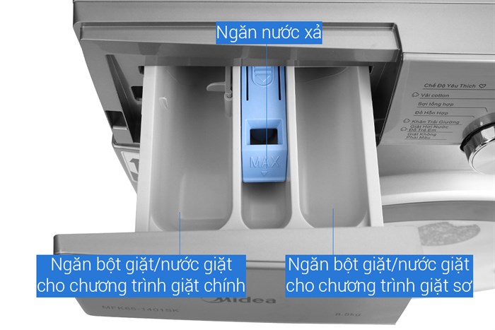 Máy giặt Midea Inverter 8.5 Kg MFK85-1401SK Màu Xám