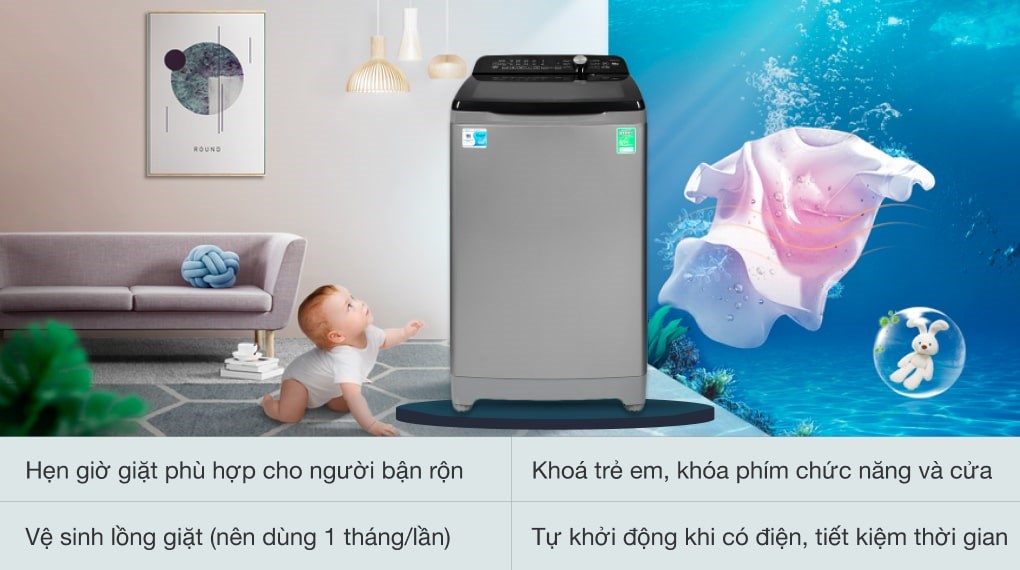 Máy giặt Aqua 10 Kg AQW-FR100ET S