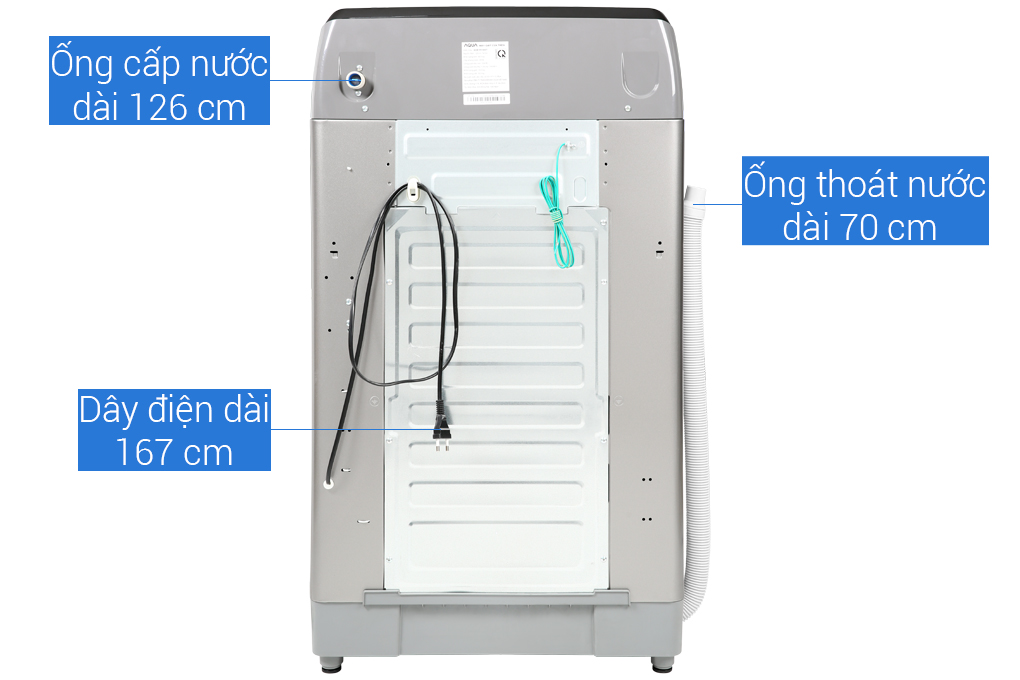 Máy giặt Aqua 10 Kg AQW-FR100ET S Màu Bạc