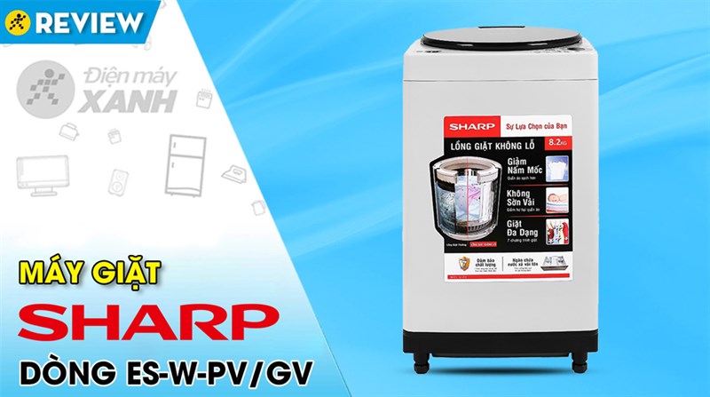 Máy giặt Sharp 8.2 kg ES-W82GV-H