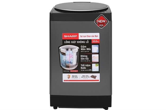 Máy giặt Sharp 10 kg ES-W100PV-H Màu Xám đậm