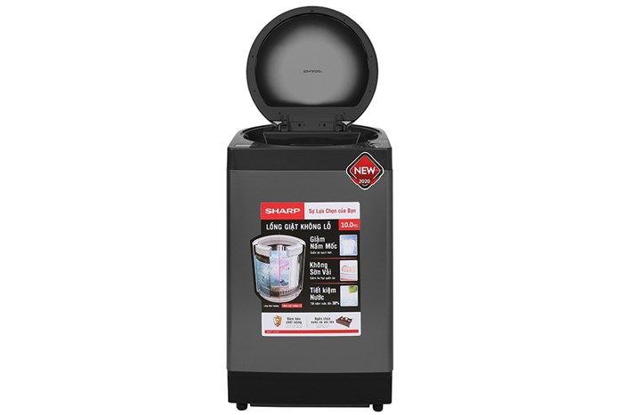 Máy giặt Sharp 10 kg ES-W100PV-H Màu Xám đậm