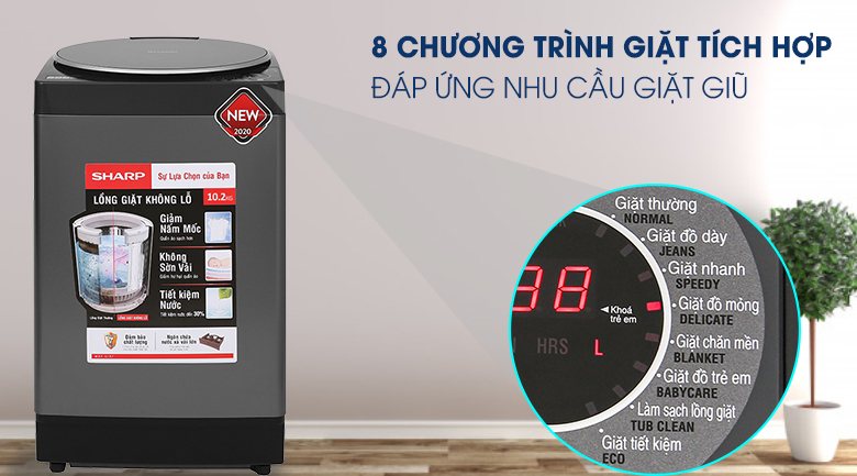 8 chương trình giặt