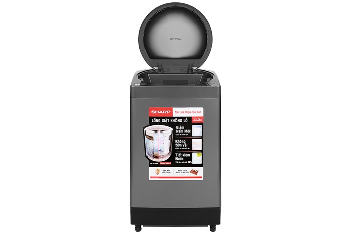 Máy giặt Sharp 11 kg ES-W110HV-S Màu Xám đậm