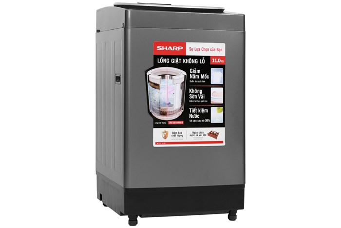 Máy giặt Sharp 11 kg ES-W110HV-S Màu Xám đậm