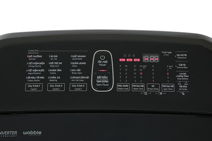 Máy giặt Samsung Inverter 12 kg WA12T5360BV/SV Màu Đen