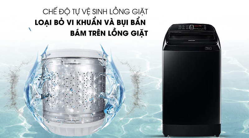 Máy giặt Samsung Inverter 12 kg WA12T5360BV/SV-Kéo dài tuổi thọ máy với chức năng vệ sinh lồng giặt Máy giặt Samsung Inverter 12 kg WA12T5360BV/SV-Kéo dài tuổi thọ máy với chức năng vệ sinh lồng giặt