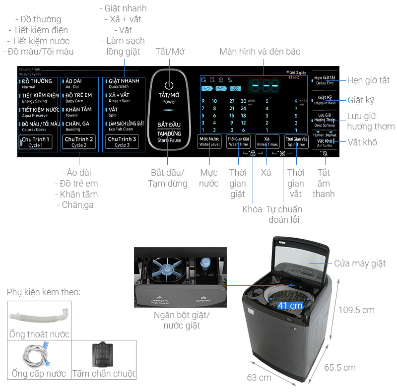 Máy giặt Samsung Inverter 16 kg WA16R6380BV/SV