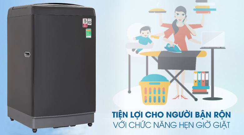 Máy giặt LG TH2111DSAB với tính năng hẹn giờ, phù hợp với người bận rộn