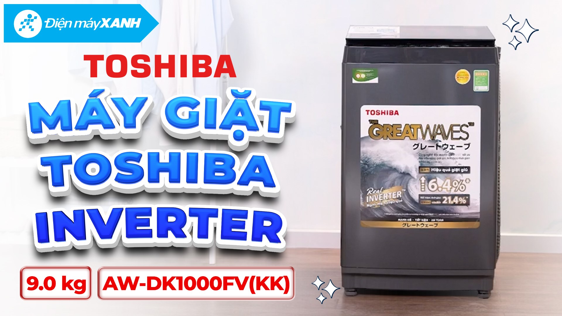 Máy giặt Toshiba Inverter 9.0 kg AW-DK1000FV(KK)