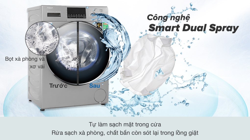 Máy giặt Aqua Inverter 9 kg AQD-D900F S