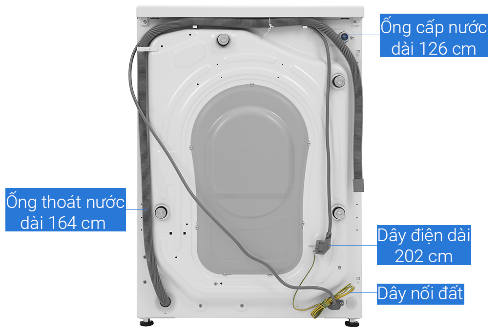 Máy giặt Aqua Inverter 9 kg AQD-D900F W Màu Trắng
