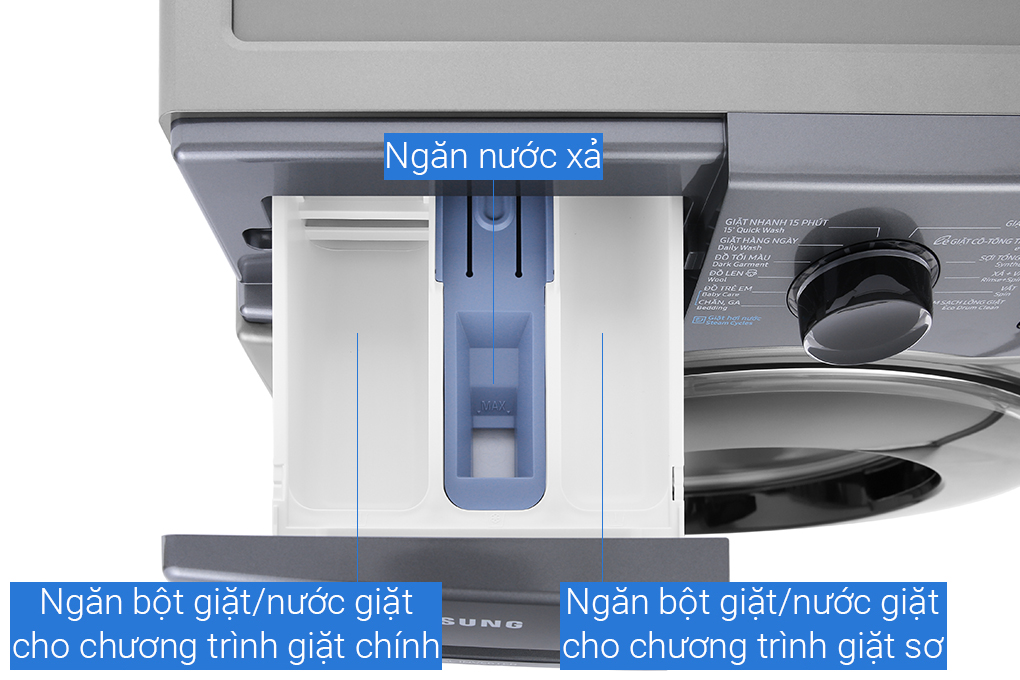 Máy giặt Samsung Inverter 8.5 kg WW85J42G0BX/SV Màu Inox