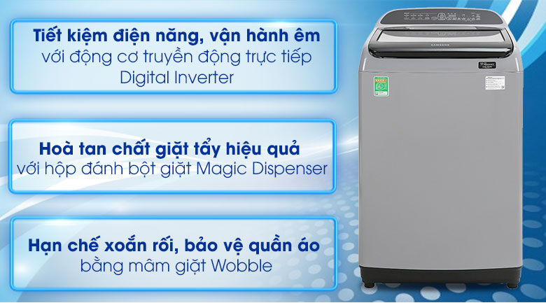 Máy giặt Samsung Inverter 9 kg WA90T5260BY/SV - 3