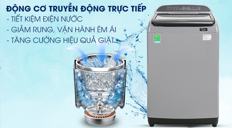 Máy giặt Samsung Inverter 9 kg WA90T5260BY/SV - 6
