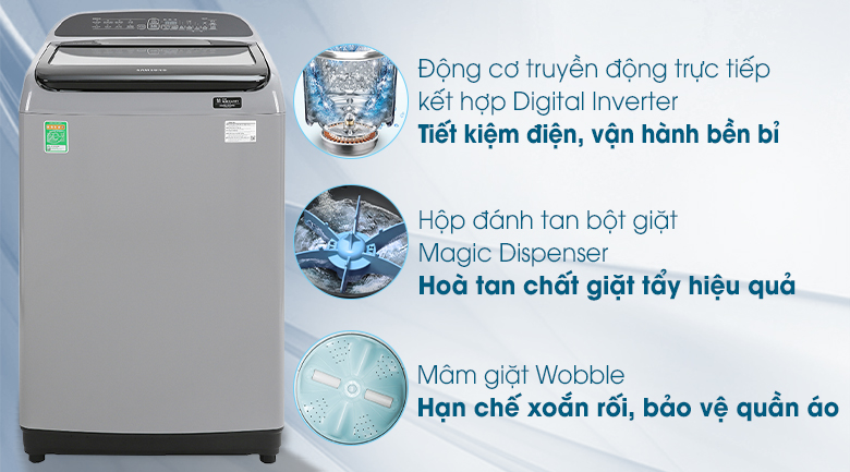 Máy giặt Samsung Inverter 10 kg WA10T5260BY/SV - 4