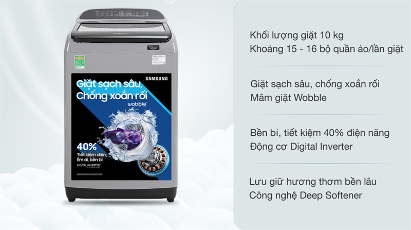 Máy giặt Samsung Inverter 10 kg WA10T5260BY/SV - 3