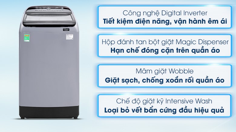 Máy giặt Samsung Inverter 12 kg WA12T5360BY/SV - 3
