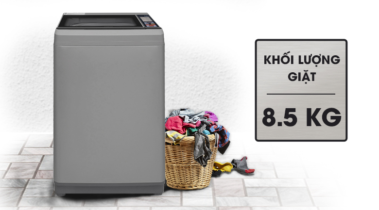 Máy giặt Aqua 8.5 Kg AQW-S85FT.N-Khối lượng giặt 8.5kg, phù hợp gia đình từ 4 - 5 người