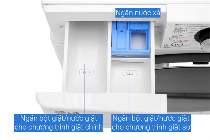 Máy giặt LG Inverter 9 kg FV1409S2W Màu Trắng