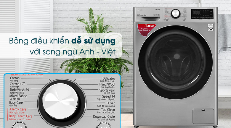 Máy giặt LG AI DD Inverter 9 kg FV1409S2V - 21