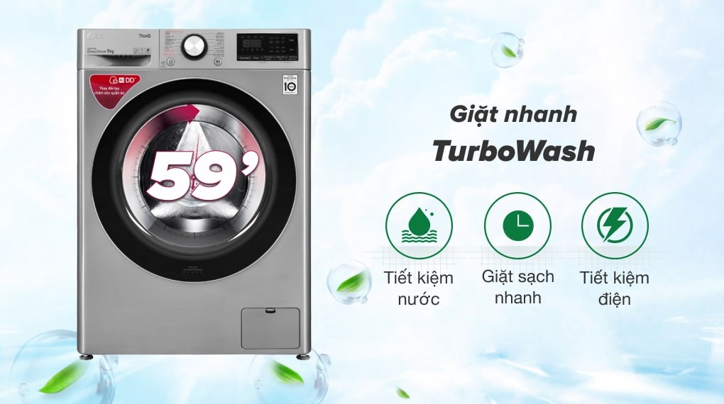 Máy giặt LG AI DD Inverter 9 kg FV1409S2V
