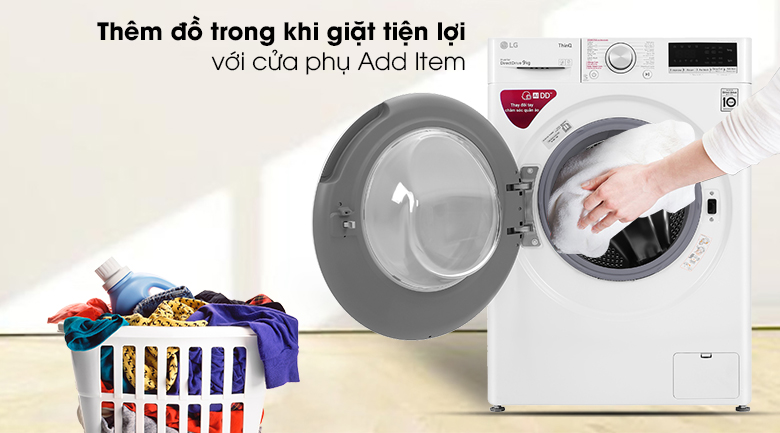Máy giặt LG Inverter 9 kg FV1409S4W - Cửa phụ Add Item