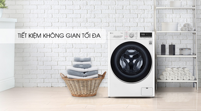Máy giặt sấy LG Inverter 8.5 kg FV1408G4W | Tiết kiệm không gian