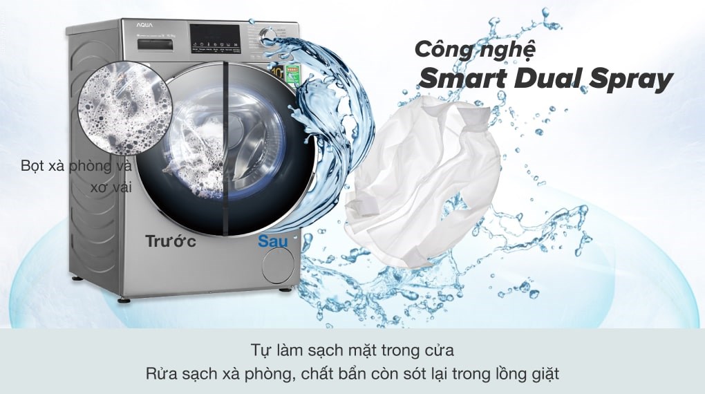 Máy giặt Aqua Inverter 10.5 KG AQD-D1050F.S