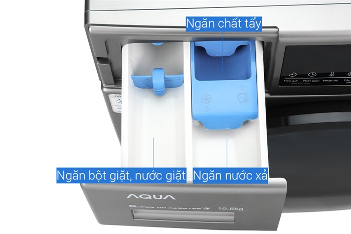 Máy giặt Aqua Inverter 10.5 KG AQD-D1050F.S Màu Bạc