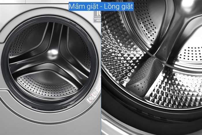 Máy giặt Aqua Inverter 10.5 KG AQD-D1050F.S Màu Bạc