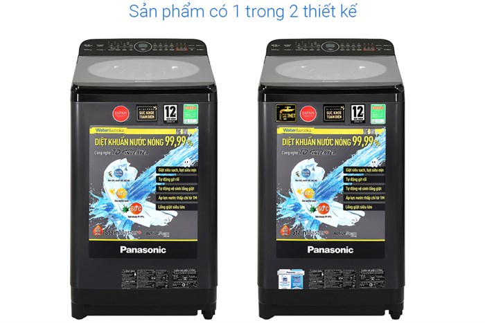 Máy giặt Panasonic Inverter 9.5 Kg NA-FD95V1BRV Màu Đen - Bạc