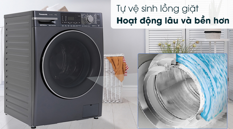 Máy giặt Panasonic Inverter 9.5 Kg NA-V95FX2BVT - Tự vệ sinh lồng giặt