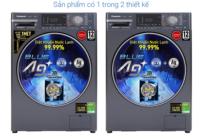 Máy giặt Panasonic Inverter 9.5 Kg NA-V95FX2BVT Màu Đen - Bạc