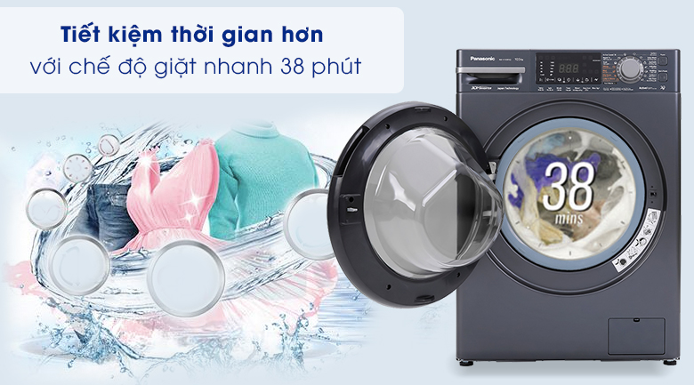 Máy giặt Panasonic Inverter 10.5 Kg NA-V105FX2BV - Chế độ giặt nhanh